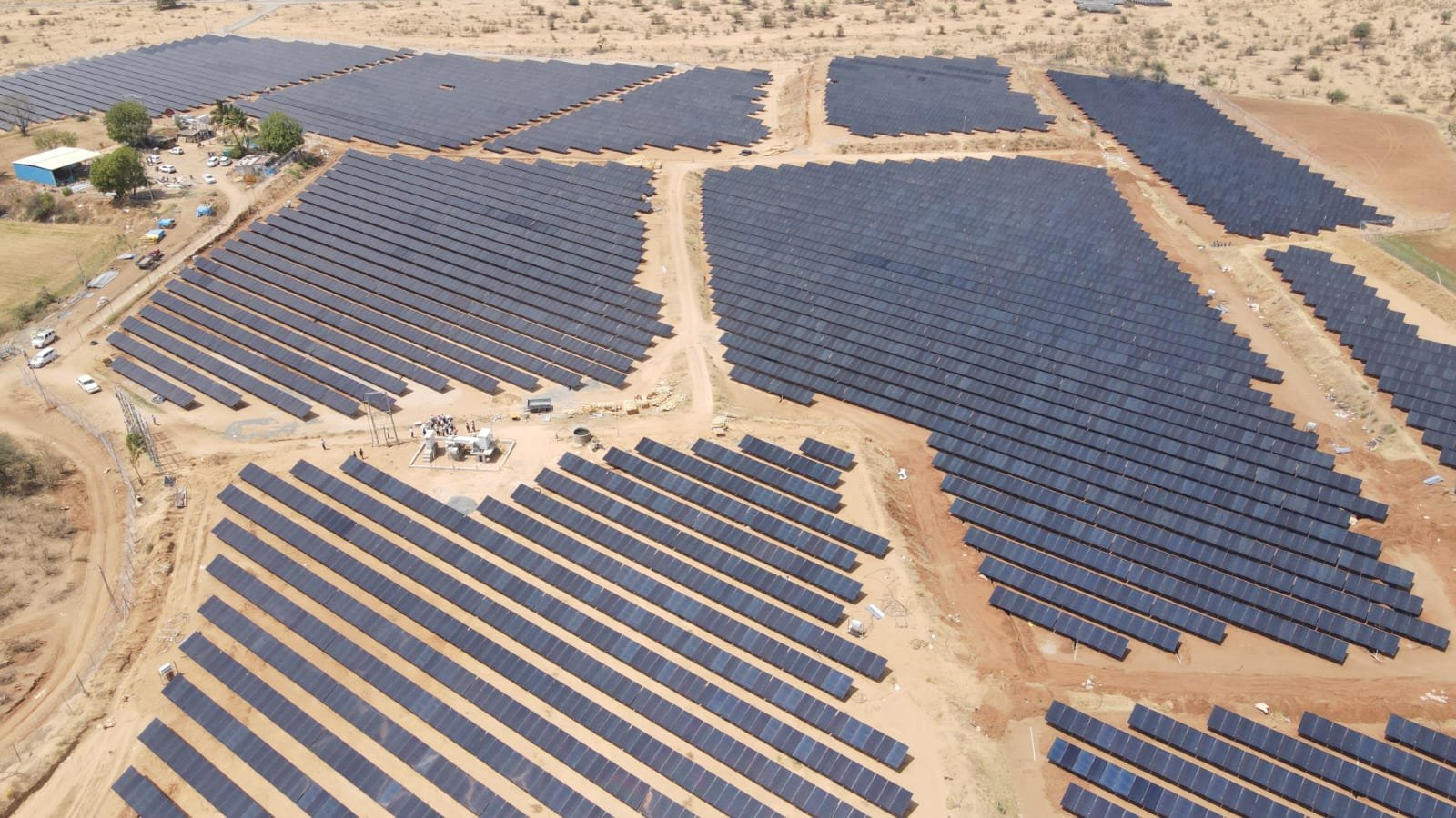 10.83 MW utility-scale ground-mounted solar park at Jalotra, Banaskantha district, Gujarat