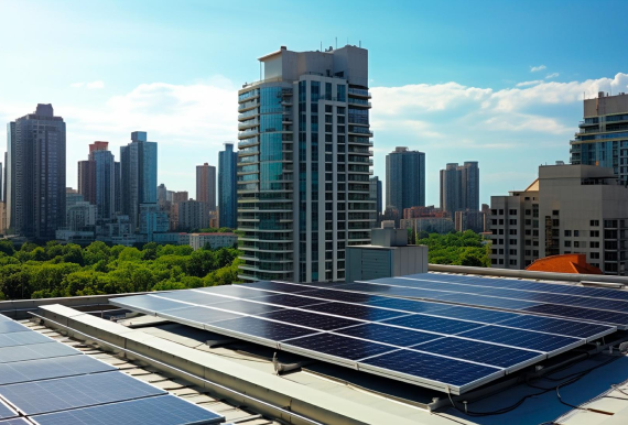 Industrial rooftop solar installation